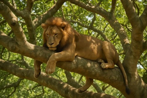 qenp ishasha tree lion
