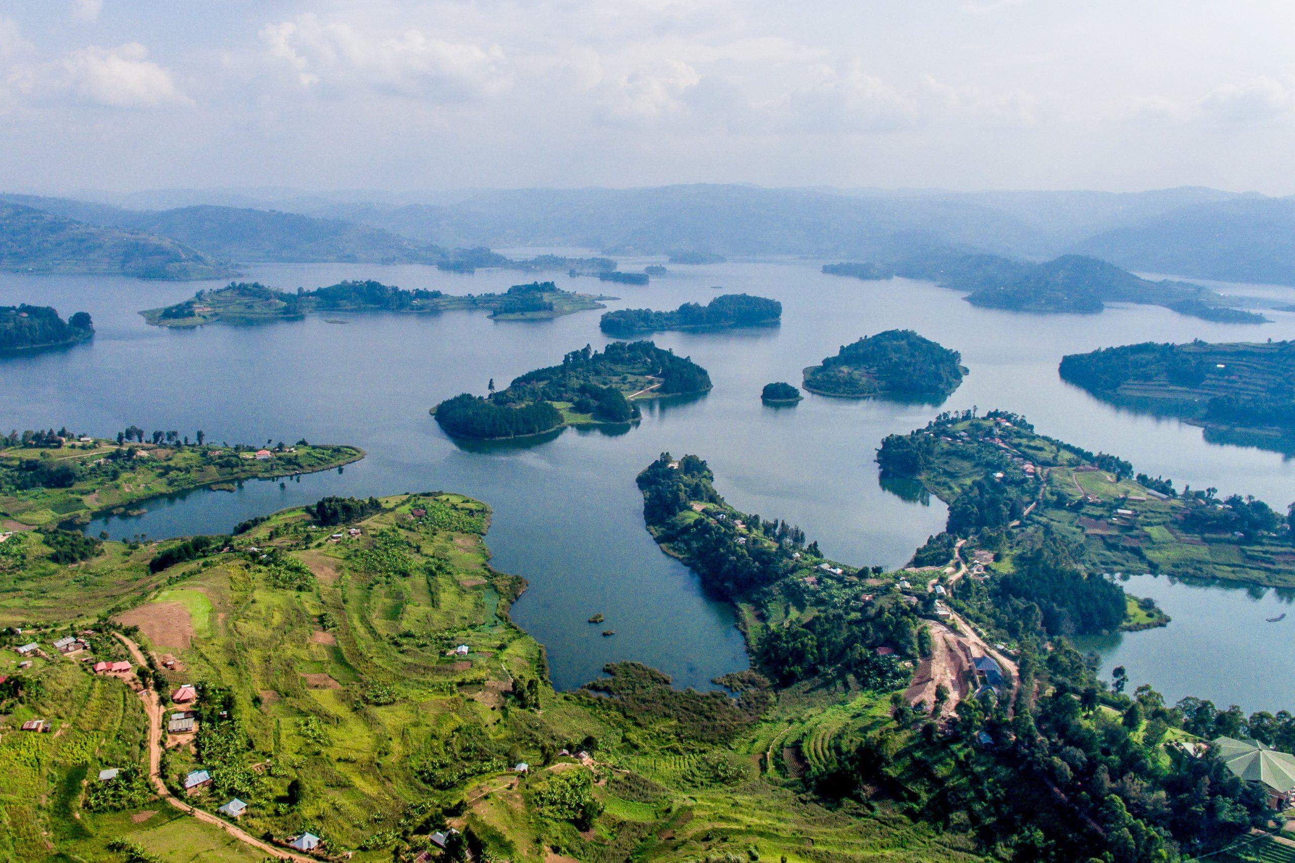 Uganda Safari for Couples 17 Scenic view of Lake Bunyonyi with its islands in southwestern Uganda.