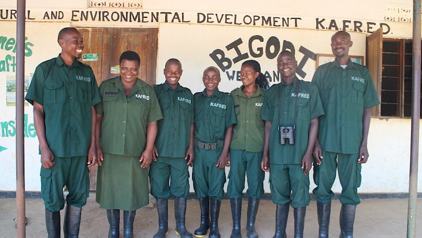 Kibale Wildlife Guide 71 KAFRED community conservation team at Bigodi Wetland Uganda