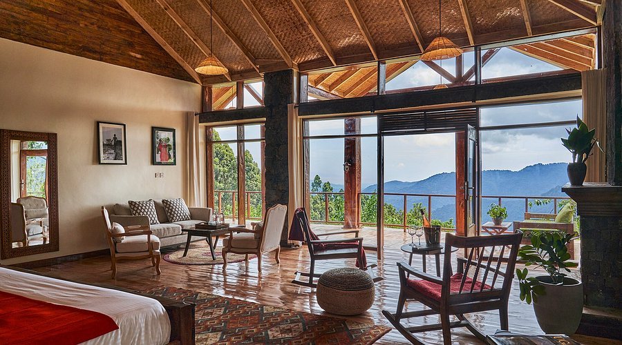 7 Day Uganda Safari: Best Wildlife Safari Tour 2026/2027 29 Luxury accommodation in Nkuringo with spacious interior and panoramic views near Bwindi Impenetrable National Park, Uganda