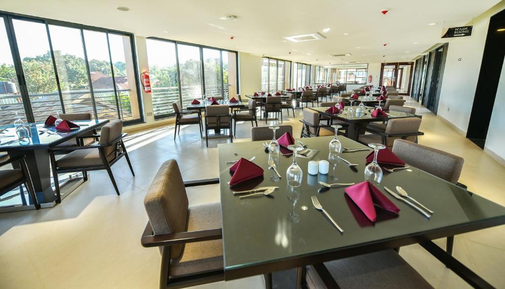 Ultimate Uganda Airport Guide: Best Travel Tips (2026/2027) 9 Modern airport restaurant and passenger dining area representing lounges, food and traveler facilities at Entebbe International Airport, Uganda