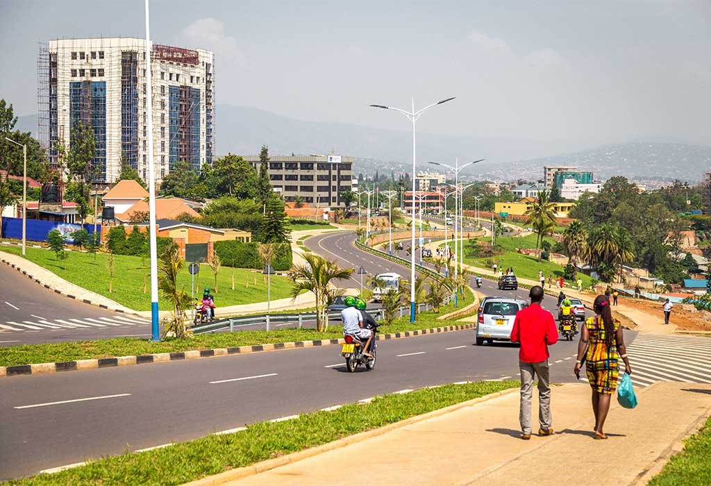 kigali city tour 1 Modern roads, buildings, and city skyline in Kigali, Rwanda, showcasing the capital's urban development.