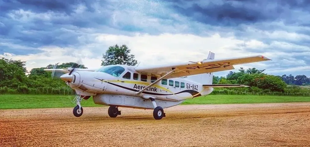 Best Luxury Fly-In Gorilla Safaris to Bwindi: 2026/2027 Guide 1 AerLink aircraft used for luxury fly-in gorilla safaris to Bwindi Impenetrable National Park in Uganda
