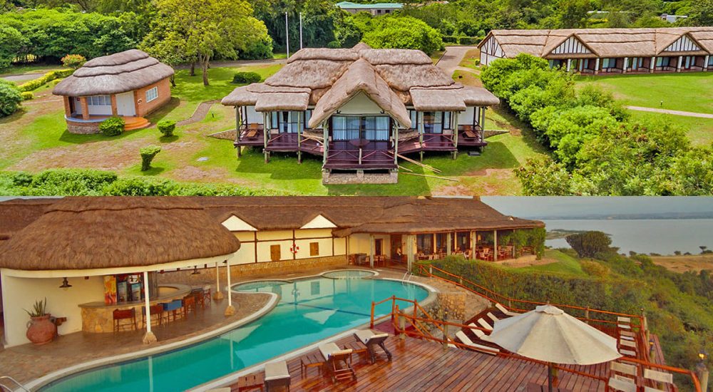 Best Uganda Luxury Holidays 2026/2027: Ultimate Safari Guide 25 Luxury safari lodge accommodation with thatched cottages, swimming pool and scenic views in Queen Elizabeth National Park, Uganda