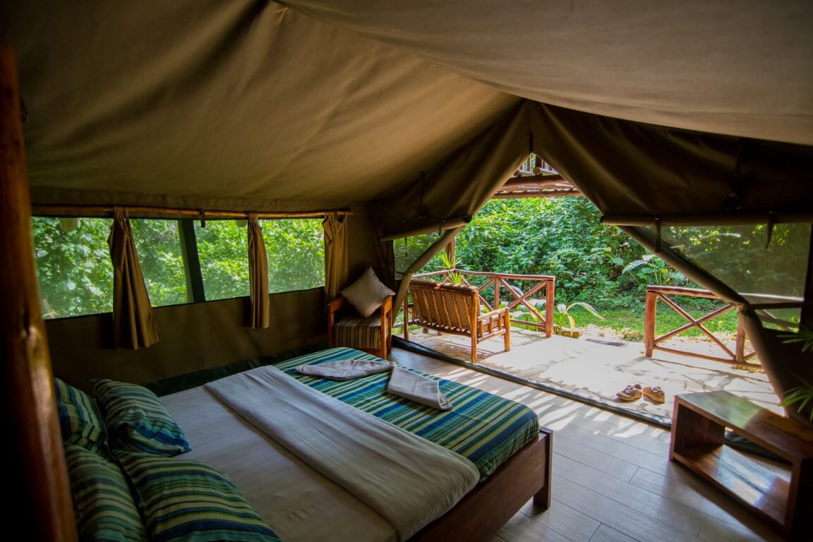 Safari Tent Accommodation Near Kibale Forest Safari tent accommodation surrounded by forest near Kibale National Park Uganda