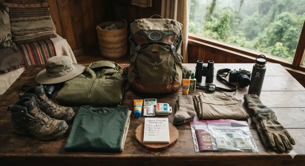Ultimate Gorilla Trekking for Seniors 15 Essential gorilla trekking gear packed for senior travellers
