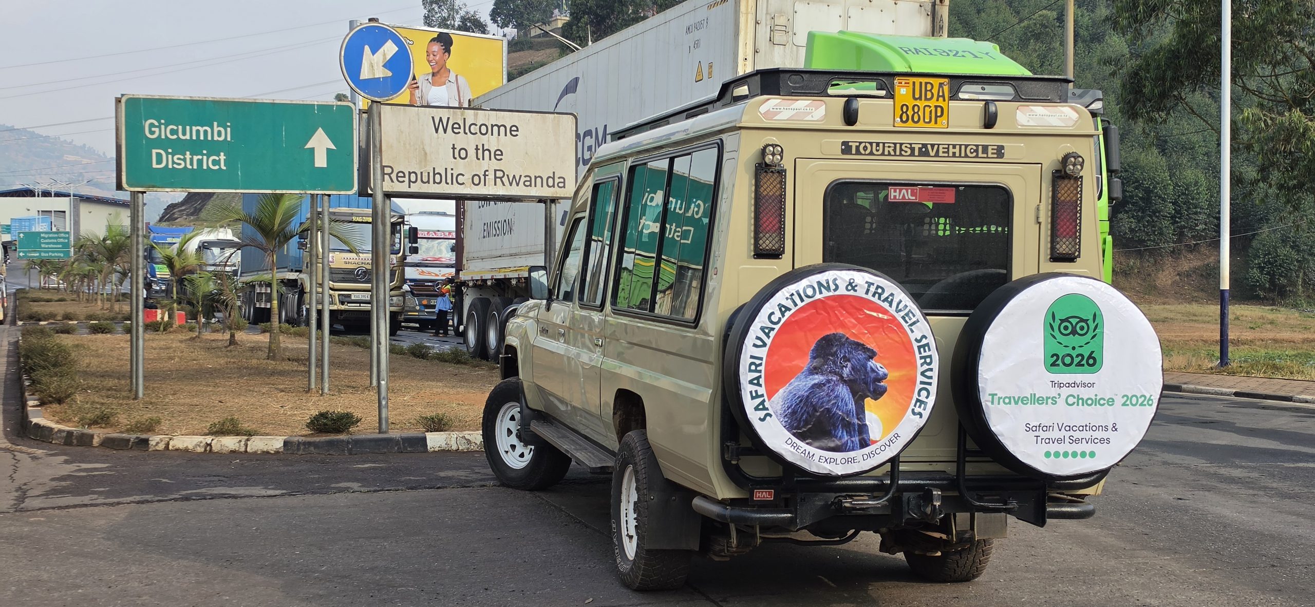 2-Day Uganda Gorilla Trekking from Kigali 5 Safari Vacations vehicle traveling from Bwindi back to Kigali after Uganda gorilla trekking