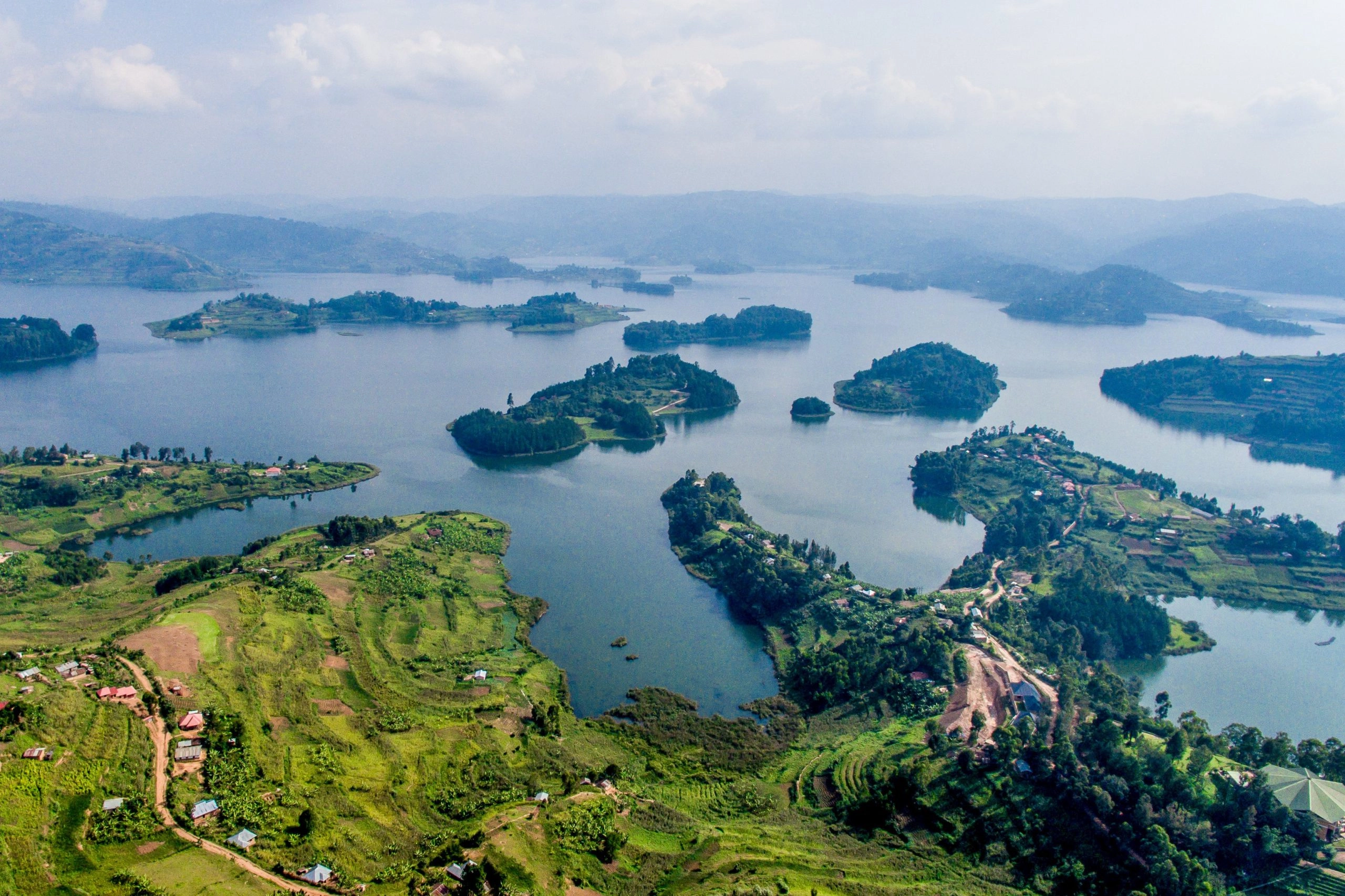 3-Day Gorilla Trekking Safari Uganda 13 Lake Bunyonyi and its island-dotted highland landscape