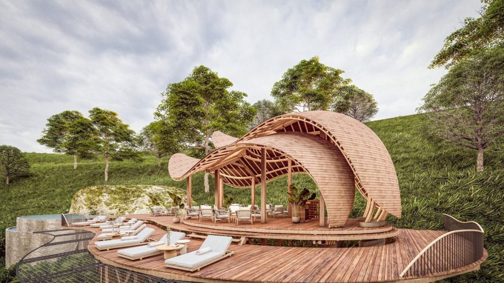 Luxury forest lodge overlooking Bwindi Impenetrable National Park during a Christmas safari in Uganda